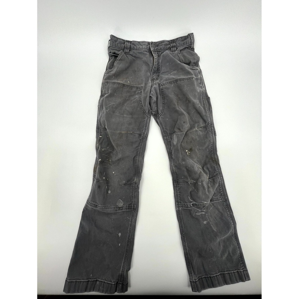 Carhartt Relaxed Straight Rigby Double Front Dungaree Work Pants Mens 30x30 Gray